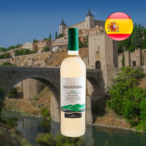 Soldepeñas Airén Chardonnay Vino Blanco - Oferta