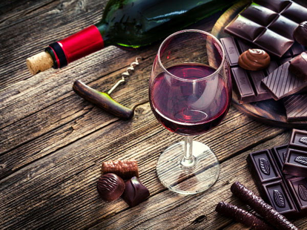 vinho e chocolate