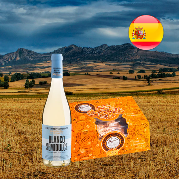 Kit Vinho Branco Espanhol + Colomba Pascal Bauducco - Oferta
