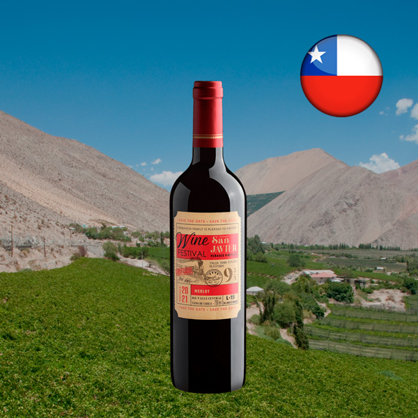 Wine Festival San Javier Merlot Valle Central DO 2021 - Oferta