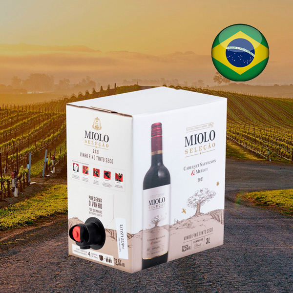 Bag in Box Miolo Cabernet Sauvignon-Merlot 3L Vinho na Caixa - Oferta