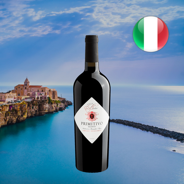 IGT Primitivo Gourmet - | Villa tinto e Vinho 2020 Salento acompanhamentos Vinhos Center italiano Betta