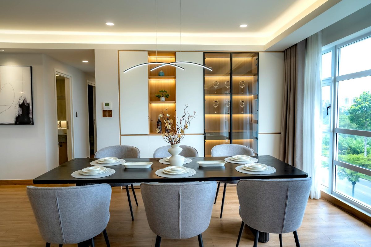 sala de jantar residencial pronta para receber em casa