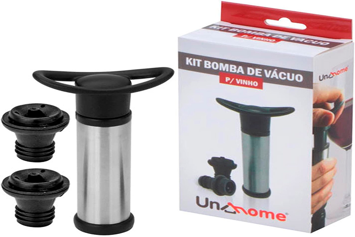 Kit Bomba de Vácuo para Vinho Unyhome - Oferta