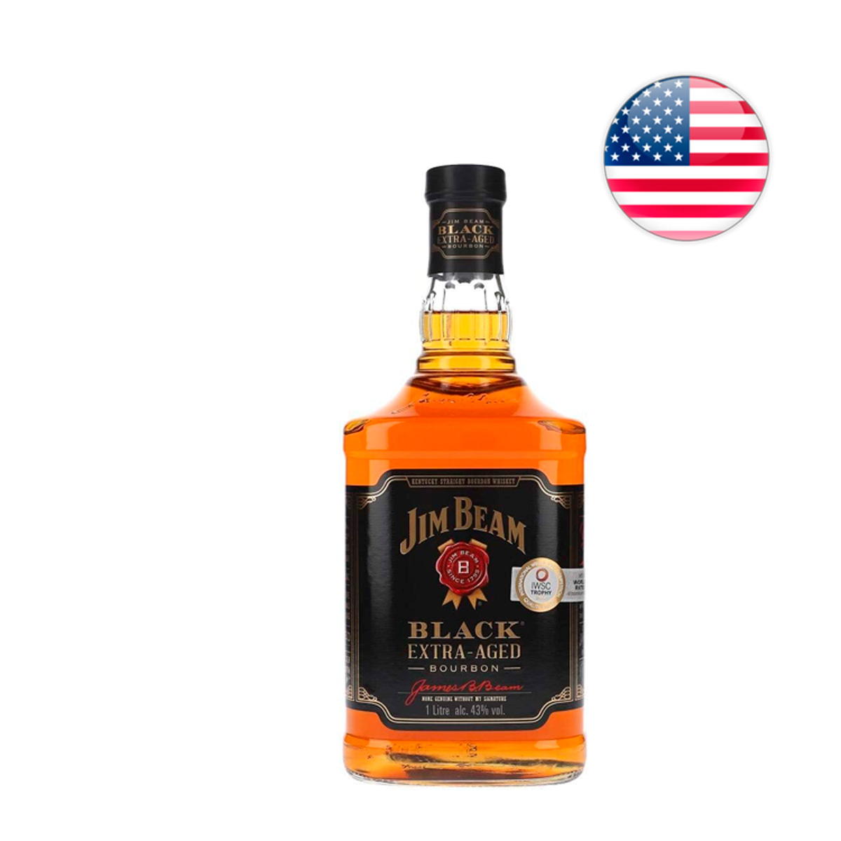 Whisky americano Jim Beam Black Bourbon Extra Aged 1L - Oferta