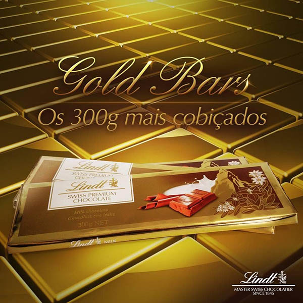 Chocolate Lindt Premium Ao Leite Barra 300g - Degustando