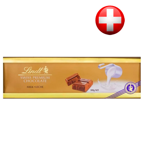 Chocolate Lindt Premium Ao Leite Barra 300g