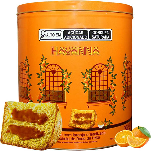 Panettone Havanna Laranja Siciliana com Doce de Leite 700g - Visual