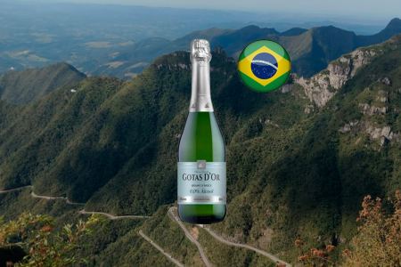Espumante Garibaldi Gotas D'Or Branco Doce Sem Álcool 0,0% - Thumbnail