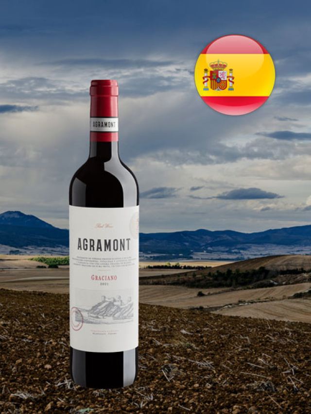 Vinho tinto espanhol Agramont Graciano Navarra DO 2021