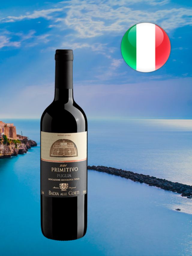 Vinho tinto italiano Badia Alle Corti Primitivo Puglia IGT 2021