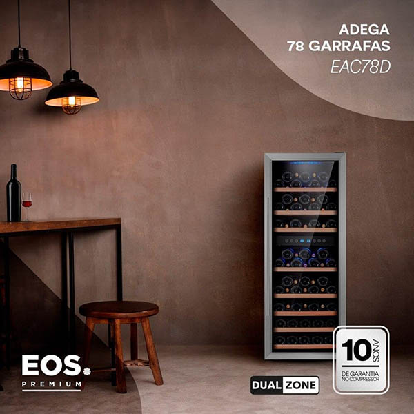 Adega Climatizada de Embutir Eos Eac78d 78 Garrafas Premium 220V 2