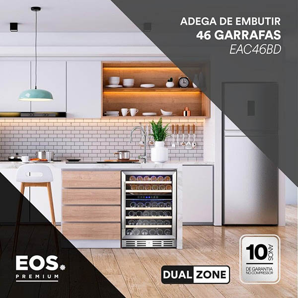 Adega Climatizada de Embutir Eos Eac46bd 46 Garrafas Premium 220V 5