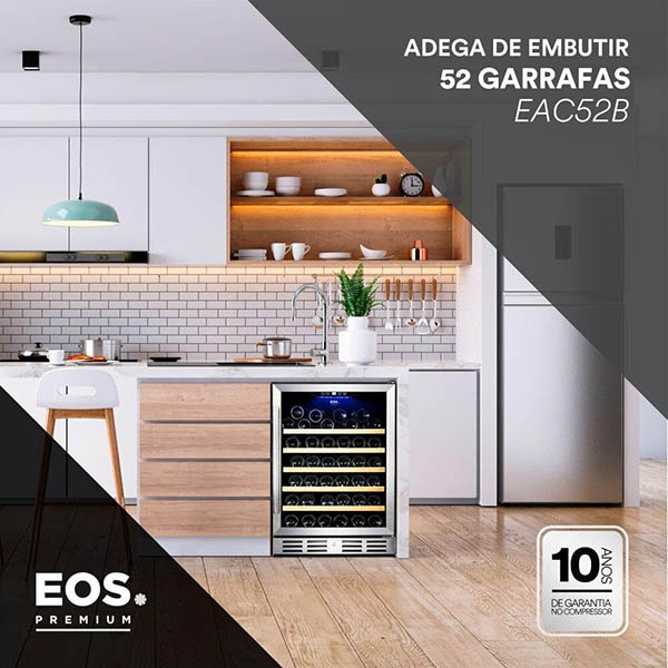 Adega Climatizada de Embutir Eos Eac52b 52 Garrafas Premium 220v 5