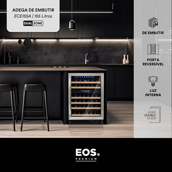 Adega Climatizada Eos Ece155a 54 Garrafas Premium 220V 4