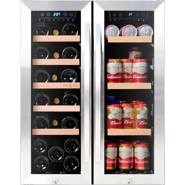 Adega Climatizada e Refrigerador 2 em 1 20 Garrafas De Vinho e 53 Latas 220V