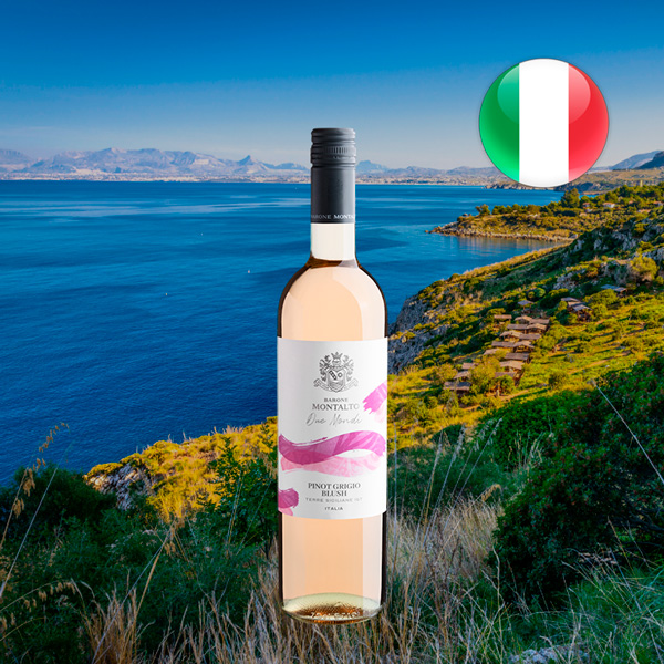 Barone Montalto Due Mondi Pinot Grigio Blush Terre Siciliane IGT 2023 - Oferta