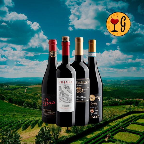 Kit Excelência Italiana – 4 Tintos 94+ Pontos em Oferta Exclusiva - Oferta