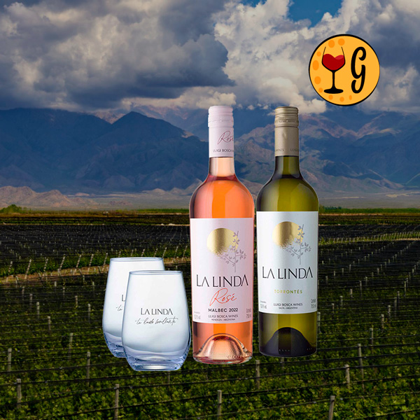 Kit Luigi Bosca La Linda Torrontés e Rosé – A Dupla de Vinhos Argentinos Perfeita para Momentos Refrescantes e Elegantes - Oferta