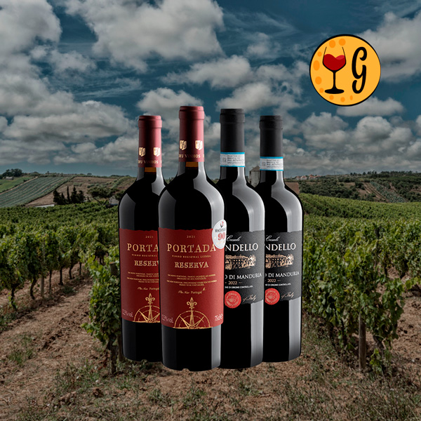 Kit Portada Reserva e Primitivo di Manduria – Duas Joias Premiadas do Velho Mundo por R$ 69,90 cada - Oferta
