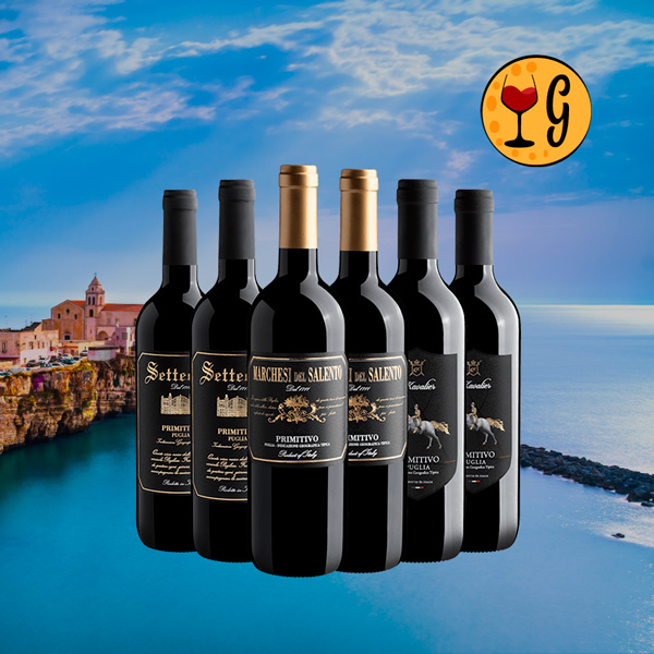 Kit Sedução em Puglia – 6 Primitivos Italianos de Pura Intensidade a Preço Promocional - Oferta