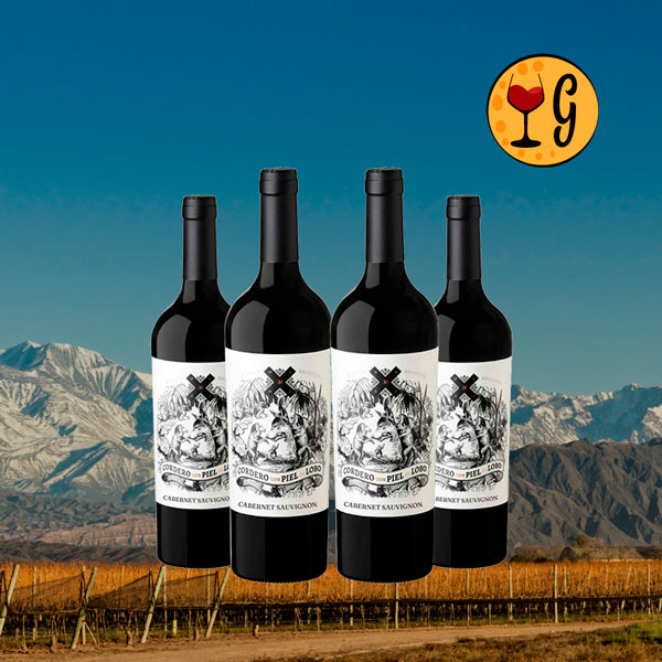 Kit 4 Garrafas Cordeiro con Piel de Lobo Cabernet Sauvignon 2021 – Prestígio de Mendoza ao Seu Alcance em Quatro Garrafas - Oferta