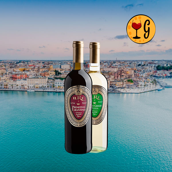 Kit IL Re – Primitivo e Pinot Grigio - Dupla Premium da Puglia em Oferta Imperdível - Oferta