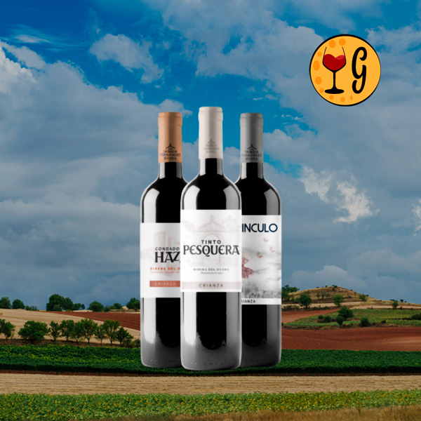 Kit Trilogia Tempranillo Crianza - Pesquera, Condado de Haza e El Vínculo – Três Tempranillos de Prestígio em uma Trilogia Lendária - Oferta