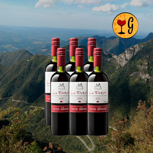 Kit 6 Garrafas La Dorni Tinto Suave Sem Álcool – Prazer e Saúde em Dose Séxtupla - Oferta