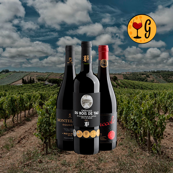 Kit Trio Premiado do Velho Mundo – 3 Vinhos da França, Portugal e Itália por R$79,90 cada - Oferta