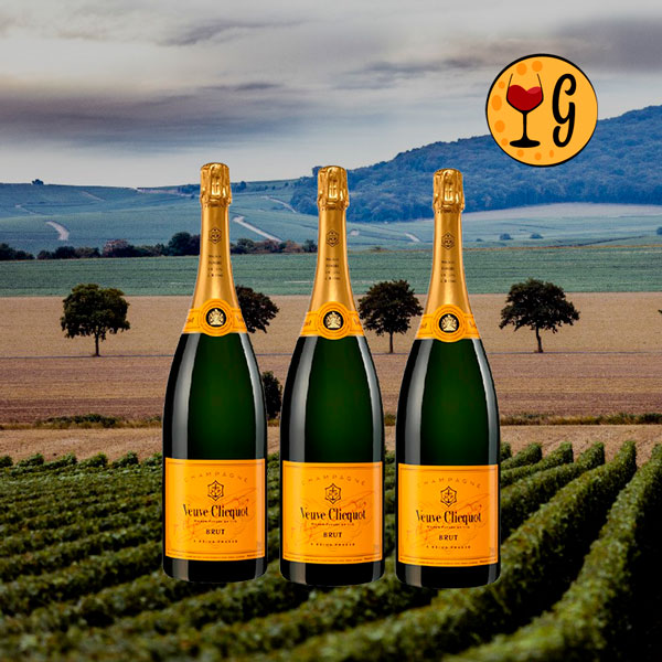 Kit 3 Garrafas Champagne Veuve Clicquot Brut – Luxo e Celebração em Dose Tripla - Oferta