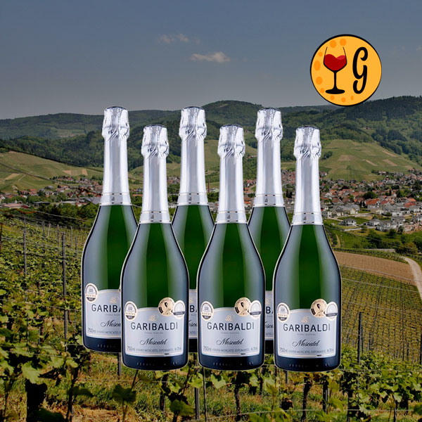 Kit 6 Espumantes Garibaldi Moscatel 750ml – Borbulhas e Doçura Multiplicadas por Seis - Oferta