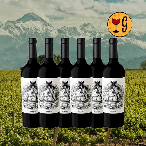 Kit 6 Garrafas Cordero Con Piel de Lobo Merlot 2023 – Suavidade de Mendoza em um Sexteto Imperdível - Oferta