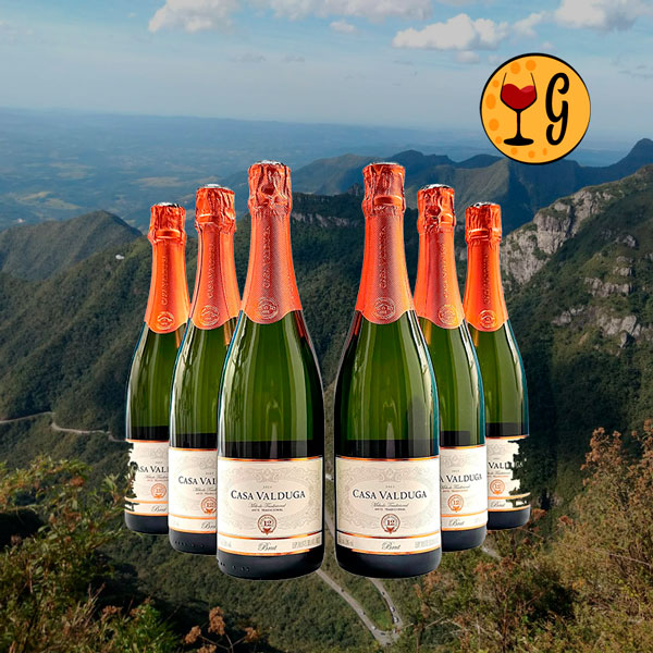 Kit 6 Garrafas Espumante Casa Valduga Arte Brut – Borbulhas e Elegância Multiplicadas por Seis (R$ 73,00 cada) - Oferta