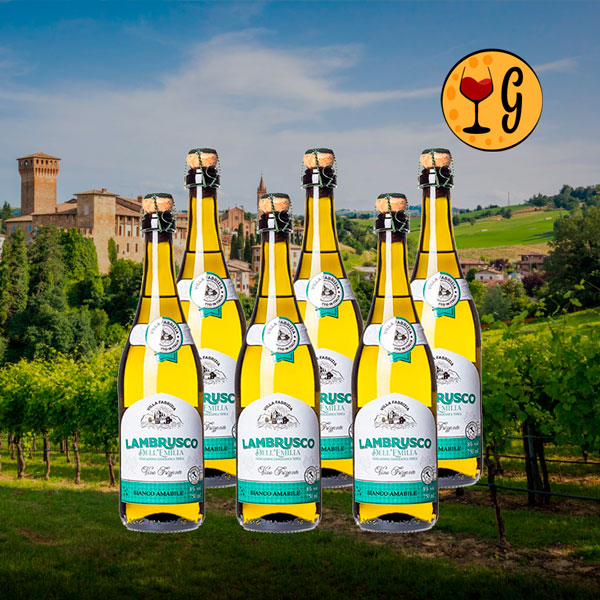 Kit 6 Garrafas Lambrusco Dell'Emilia Bianco Amabile – Doçura e Frescor Multiplicados por Seis - Oferta