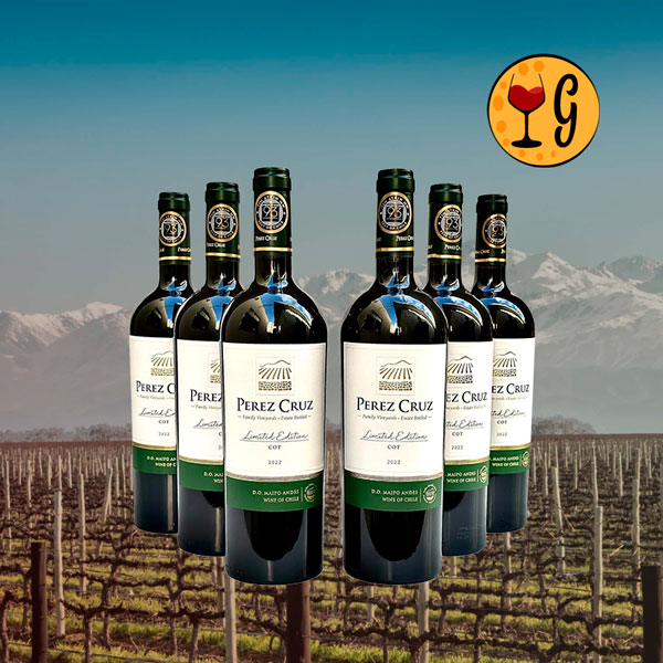 Kit 6 Garrafas Perez Cruz Limited Edition Cot (Malbec) 2022 — Maipo Andes em Sexteto - Oferta