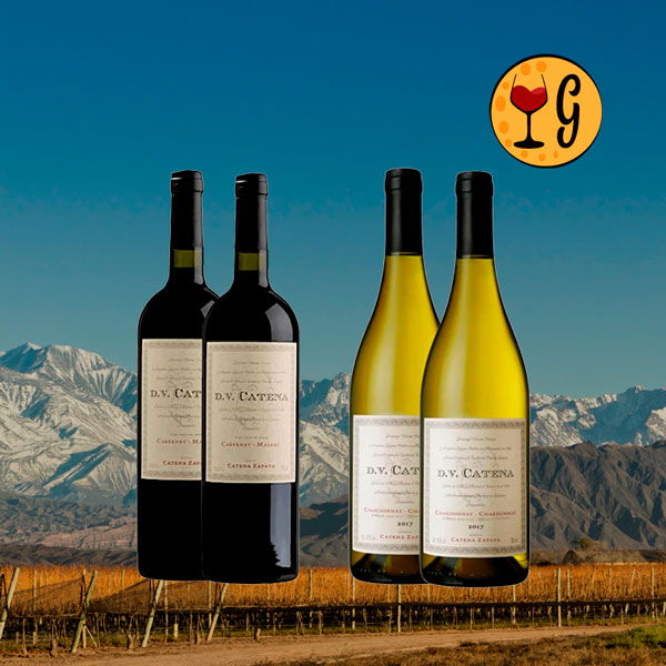 Kit Catena Zapata Premium – Cabernet-Malbec & Chardonnay em 4 Garrafas Exclusivas para um Jantar Memorável - Oferta