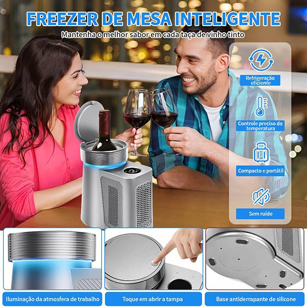 MegaChef Wine Chiller Refrigerador de Vinho de Garrafa Única 2