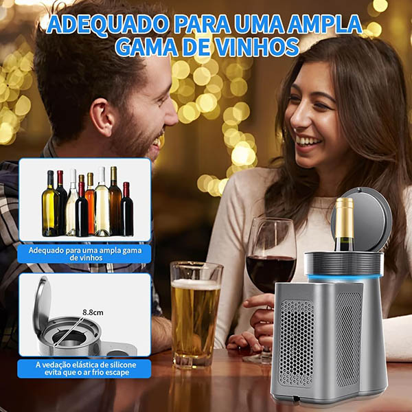 MegaChef Wine Chiller Refrigerador de Vinho de Garrafa Única 4