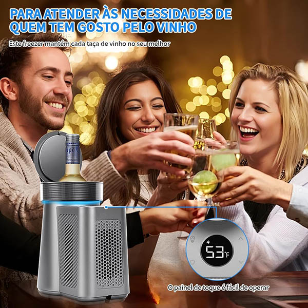 MegaChef Wine Chiller Refrigerador de Vinho de Garrafa Única 6