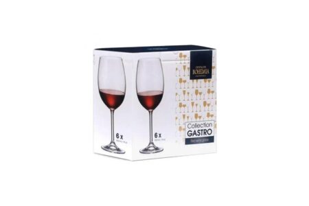 Jogo de taças para vinho tinto em cristal Bohemia Gastro 450ml 6 peças - Thumbnail