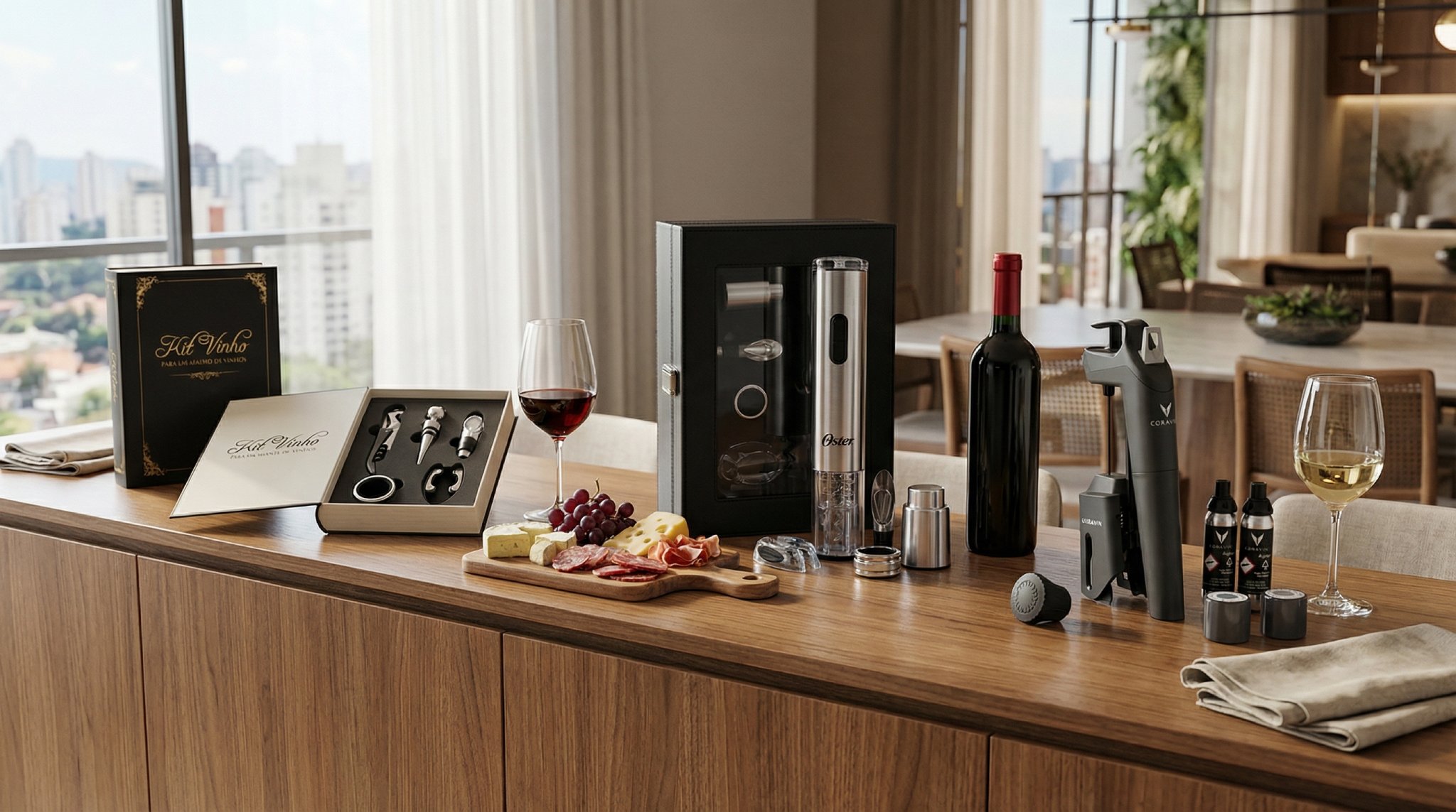 Presentes para quem gosta de vinho até R$100, até R$250 e premium em 2026