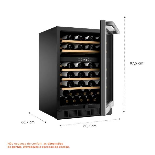 Adega Brastemp Gourmand Dual Zone 51 Garrafas - BZB51AE - Oferta 4