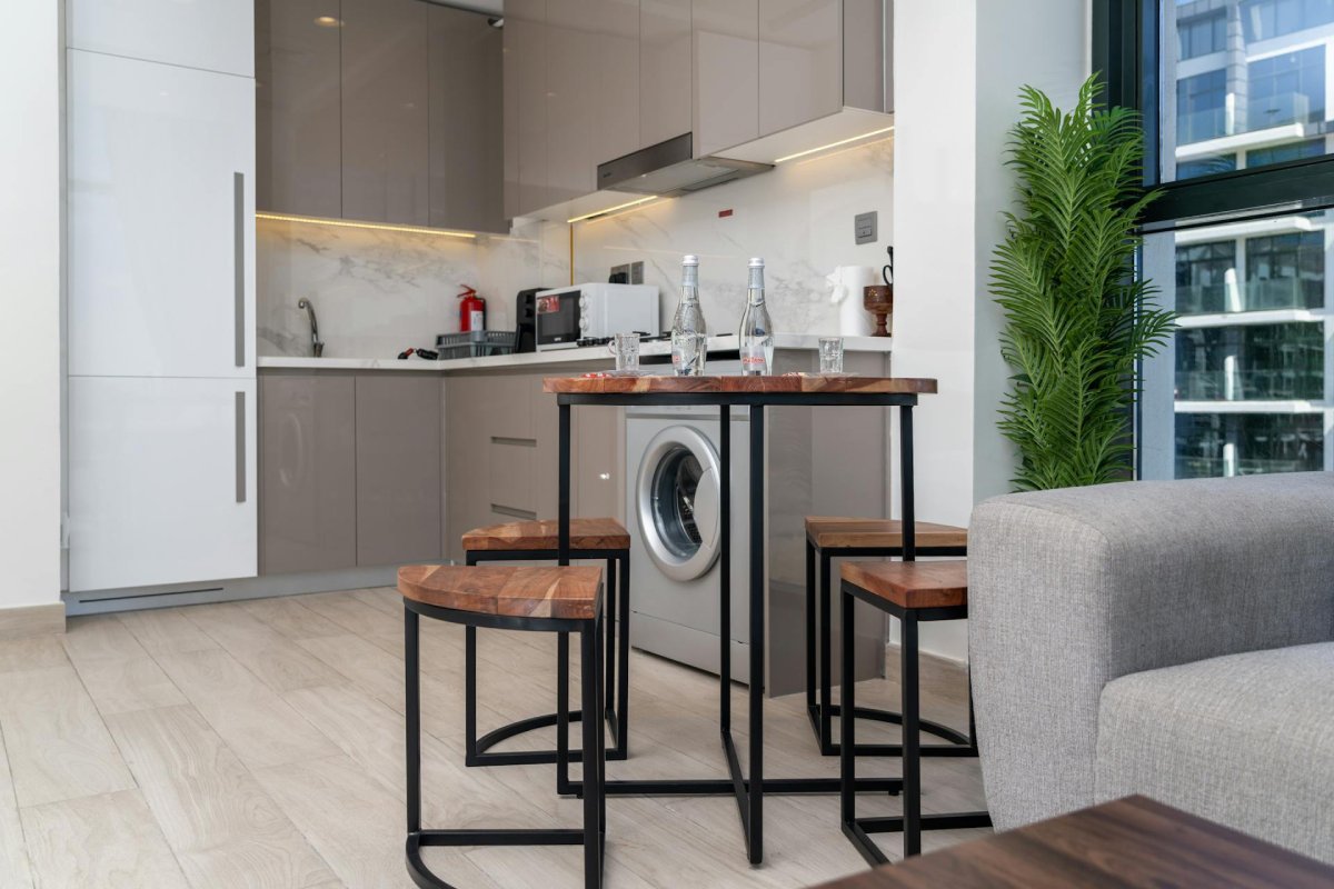 apartamento compacto com cozinha integrada