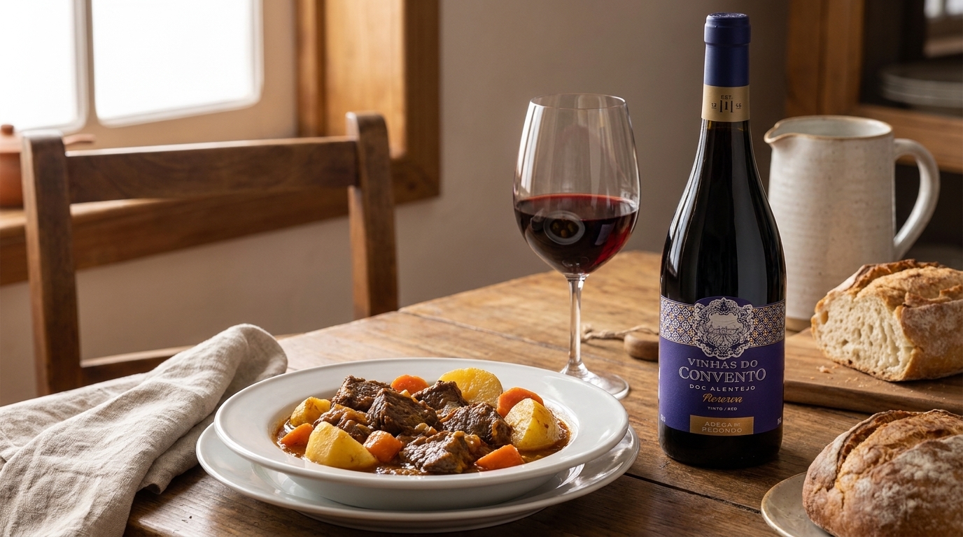 Vinhas do Convento Reserva Tinto Alentejo DOC 2022 - Harmonização