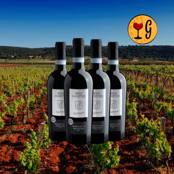Kit 4 Gran Maestro Primitivo di Manduria: vale a pena comprar - Oferta