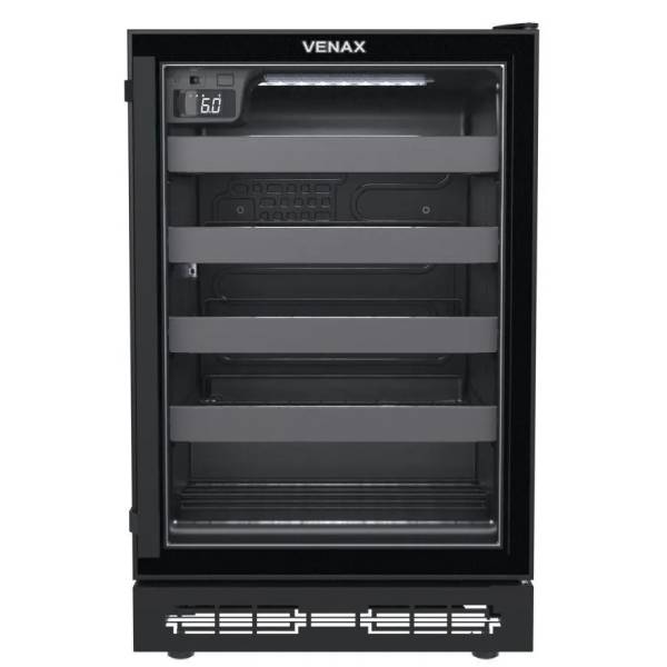 Adega Venax Cave In 100 Preto Fosco 24 Garrafas 127V - Oferta