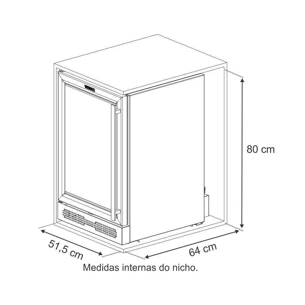 Adega Venax Cave In 100 Preto Fosco 24 Garrafas 127V 4