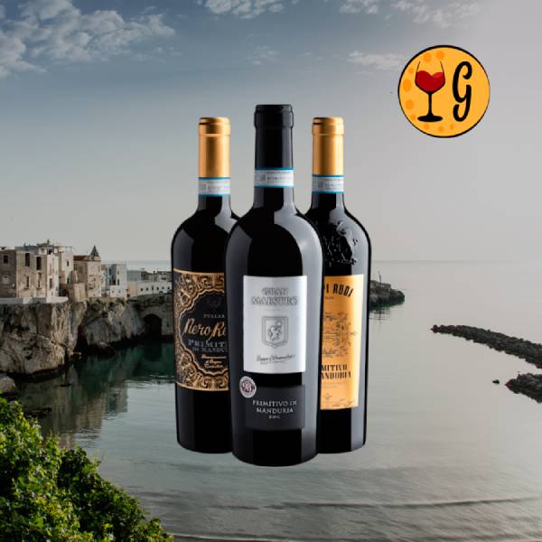 Kit 3 Primitivos di Manduria 94+ Pontos - Oferta