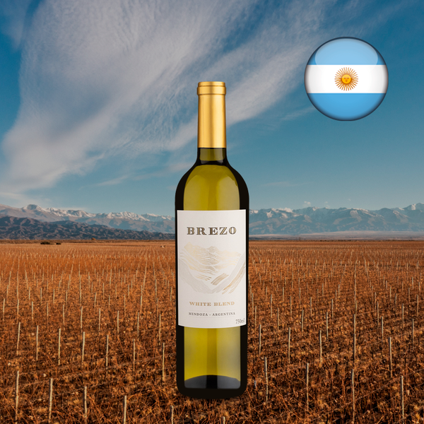 Garrafa de Brezo White Blend 2025 em composição de oferta.
